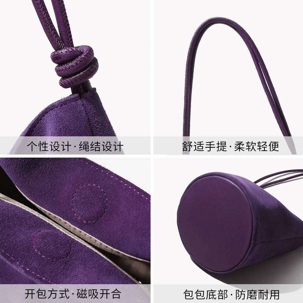 Designer Bags Women Classic Bucket Suede Leather Shoulder Messenger Crossbody Bag Ladies One Handbag Luxury Bag