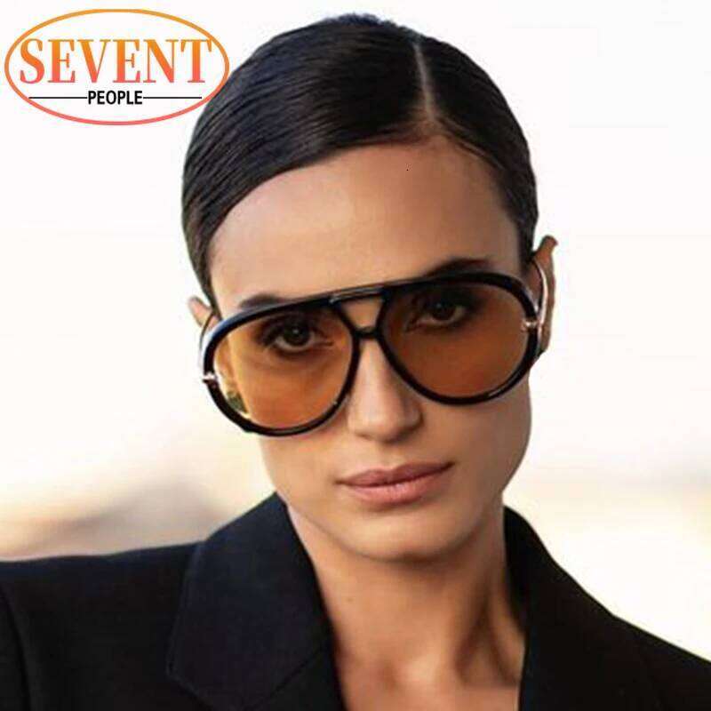 Oversized Oval Punk Pilot Sunglasses Women Big 2025 Brand Vintage Metal Frame Sun Glasses for Ladies UV400 Shield Eyewear
