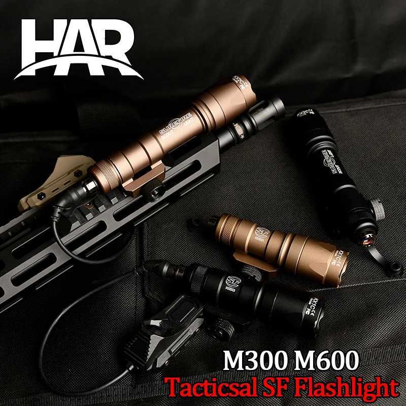 M300 M600 Flashlight With AXON Dual Function Remote Pressure Switch Fits 20mm Rail Hunting Tactical Airsoft Light MLOKXJ250728