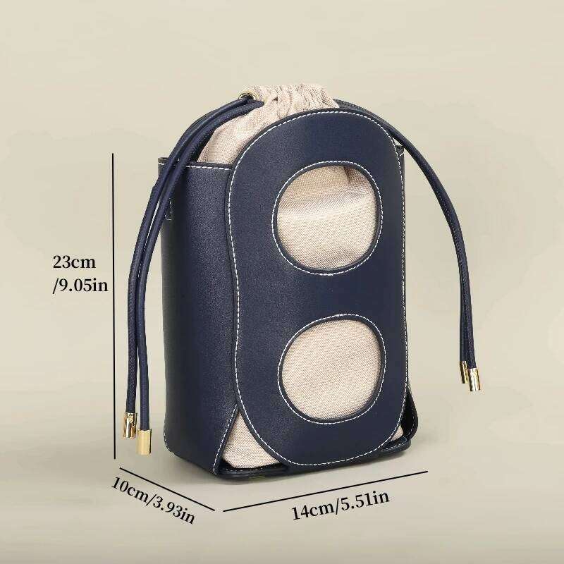 Women's Bags Designer Women's Bags Designer Chic Women's Crossbody Bucket Bag, Simple Atmosphere Hollow Design Shoulder Bag