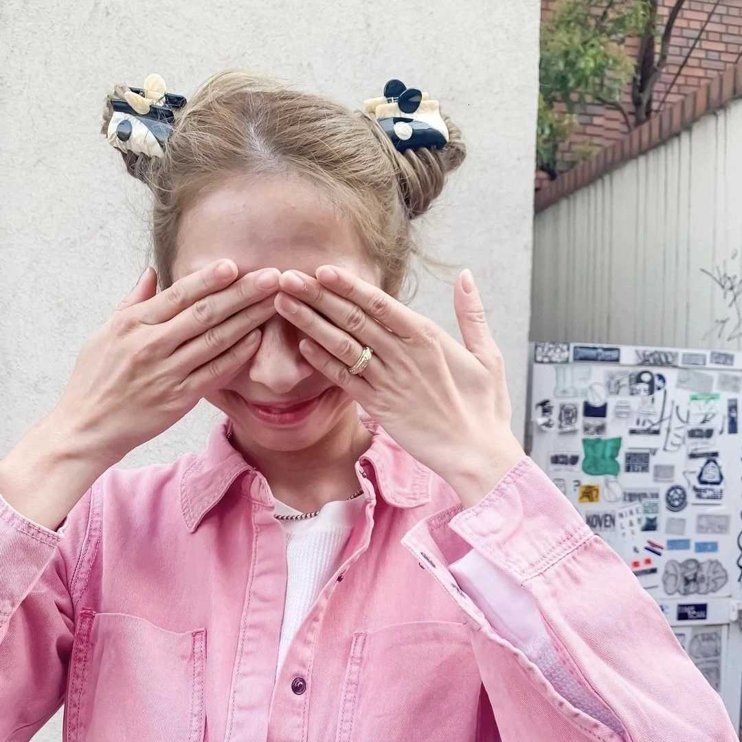 New Yin Yang Square Semicircle Acetate Black White Tai Chi Hair Clip Hairpin Headwear for Women Hair Accessory HUANZHI 2021 Z250729