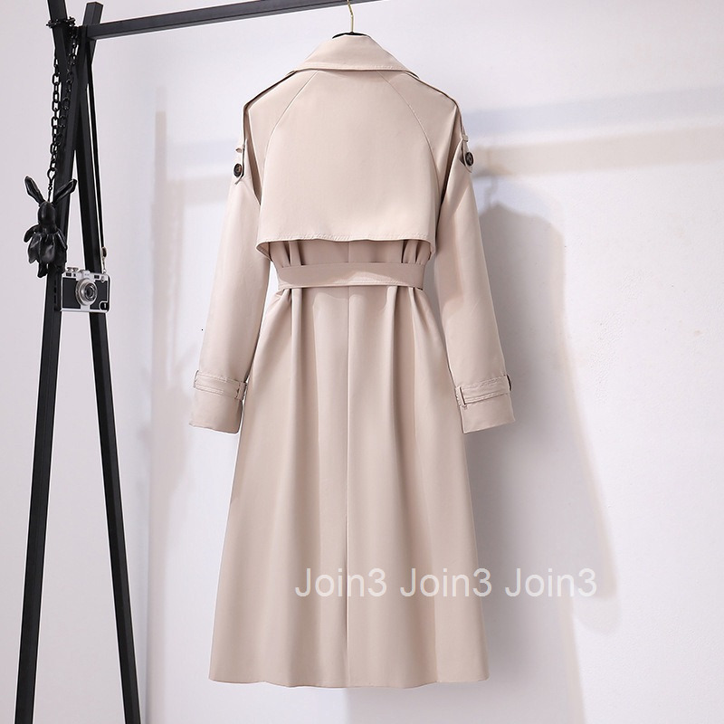 Korean Trench Coat Over-the-Knee Extended Length New Plus Size Womens Clothing for Plus Size Women Casual Blazer Trendy