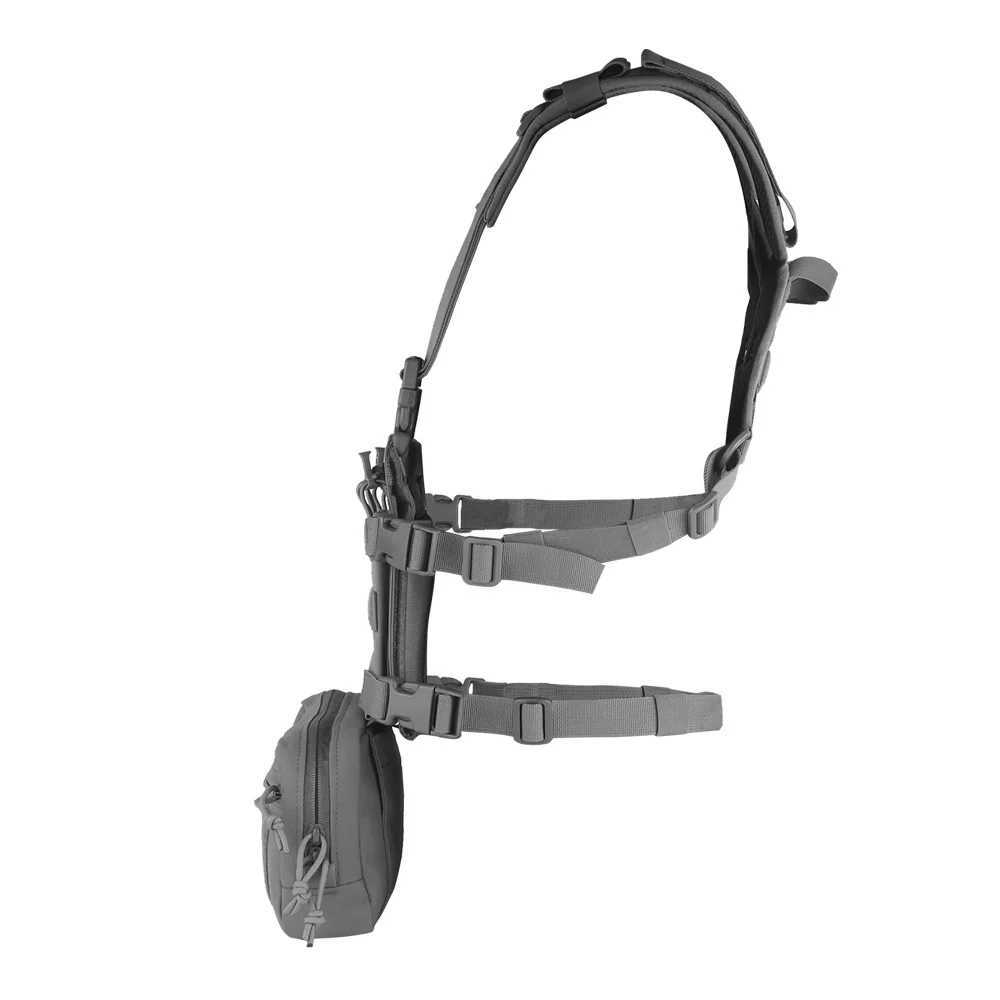 Tactics R Assault Vest Chest Rig Combo Harness Carrying Kit with Magazine Holster Can Carry 6pcs Rifle Mag Hook-Loop Drop Pouch Z250728