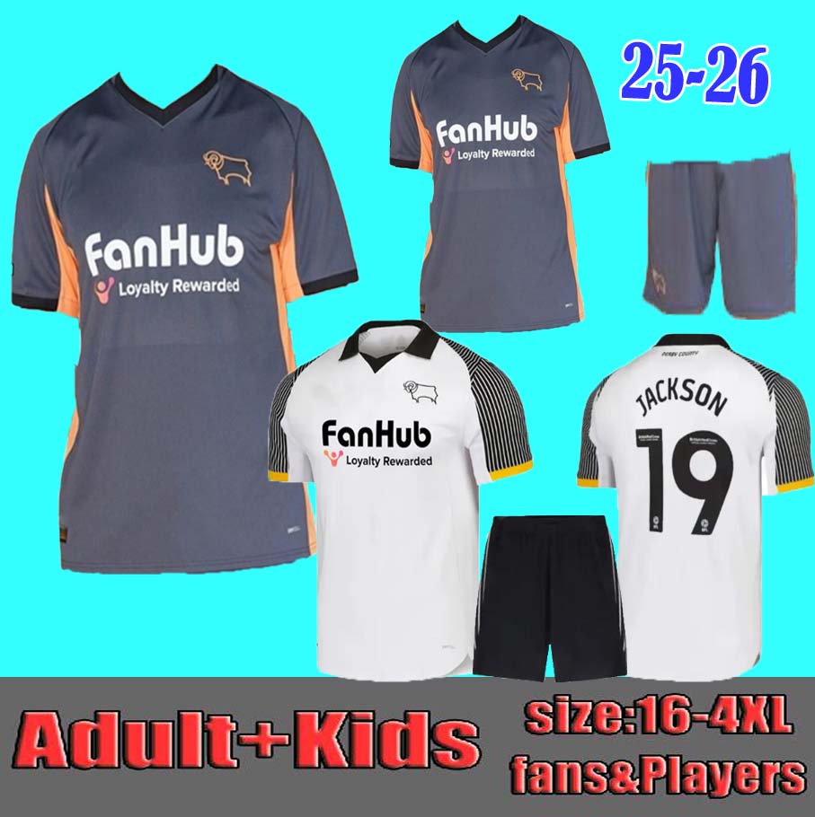 Derby County 25-26 Home soccer jerseys 2025 2026 FORSYTH MENDEZ-LAING GOUDMIJN JACKSON NYAMBE ADAMS away football shirts men kids kit 16-4XL