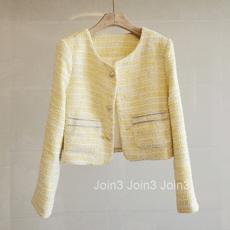 Fashion Autumn New Elegant Tweed Petite Heightening Fragrant Inner Camisole Vest Jacket for Women