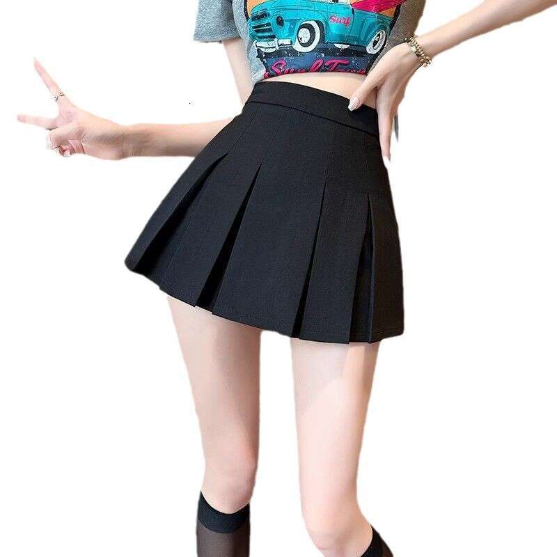 Designer T Shirt Black Pleated Skirt For Women Spring Summer 2024 New Hot Girl Ultra Short Skirt Petite High Waist A-Line Suit Half Skirt Pants
