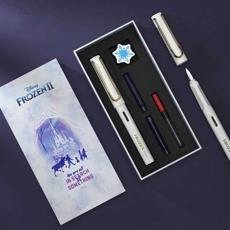 Disney Mickey Mouse Ink Pen Frozen Lotso Cartoon Figures Signature Pens Stationery Supplies Student Children Birthday Gift Box W250729