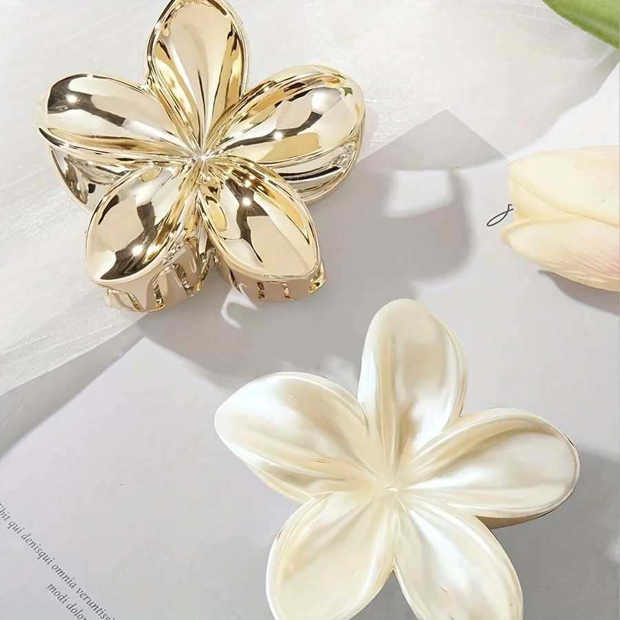 1pc Acrylic Flower Hair Claw Elegant Chic Large Size Floral Design Versatile Hair Accessory for Half-Up Hairstyles Z250729