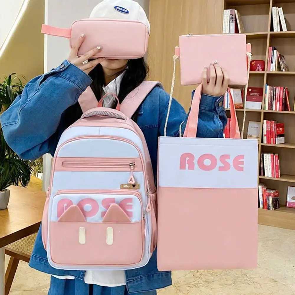 4Pcs/Set Fi Large Capacity 4 in 1 Backpack Multi-functional Breathable Book Bag School Rucksack Casual Mens Bags Travel y250729