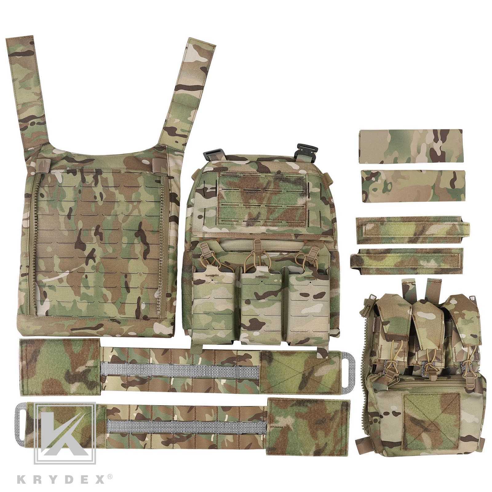 KRYDEX FCPC V5 Plate Carrier Tactical Vest Front TripLE Mag Pouch Tegris CummeRBund with pack Full Set Vest Z250728