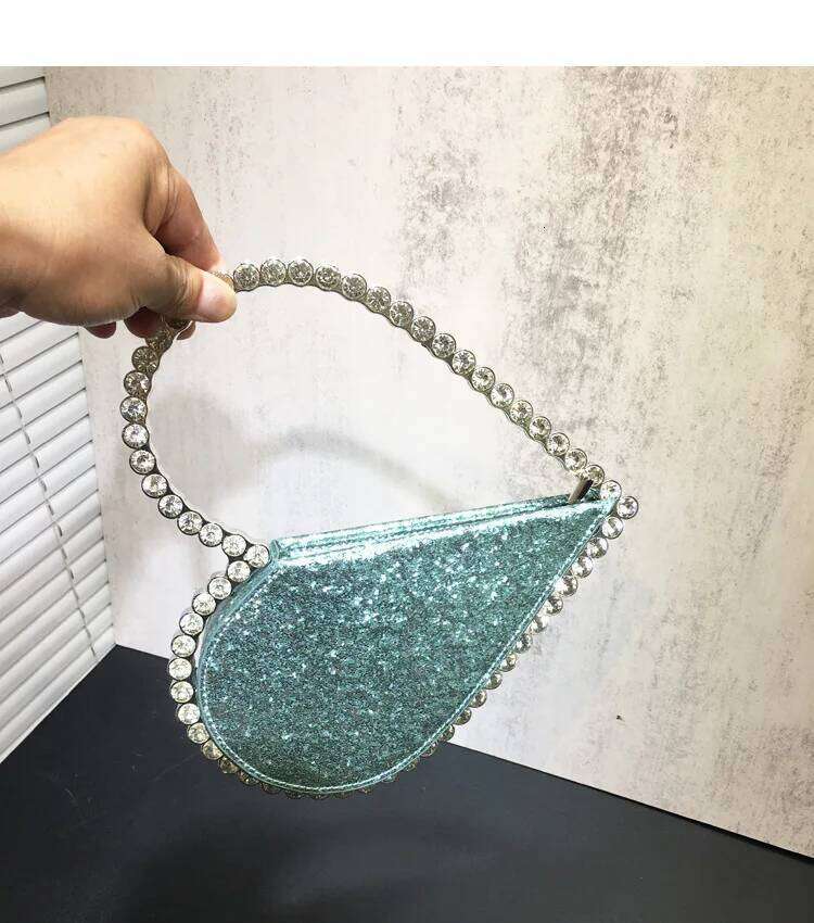 2024 New Heart Shape Rhinestone Party Day Clutches Crystal Handbags For Wedding Gift Purse Women Prom Dinner Purses Bag