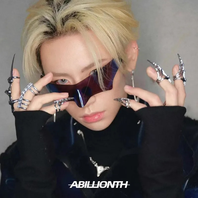 Punk Metal exoskeleton index finger joint Bone Ring Gothic Rock Machinery Fingertip Ring Long Finger Rings Cosplay Jewelry Gift 250729