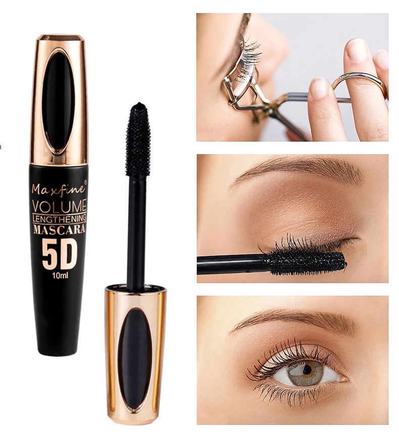5D Silk Mascara with Big Eyes Strong and Lasting Black Content Length Waterproof Non-caking and Prolonged Mascara Creates Dense Long Lashes With Silic