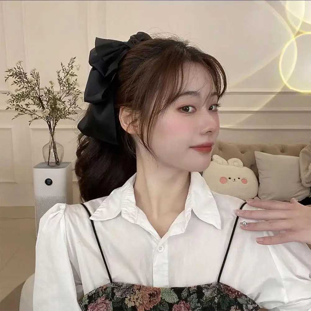 Hot Korean Style Big Size Bow Hair Clip Claw Clamp Hair Accessories High Barrettes New Girls Ponytail Women N8T4 Z250729