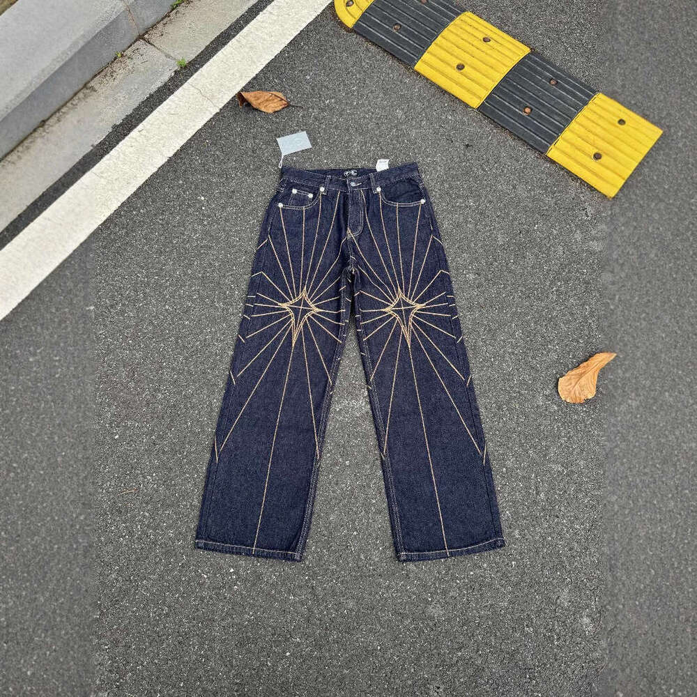 Complete Accessories ThugClub Combination Series Mid-Waist Loose Jeans Unisex Trendy Brand Casual Versatile