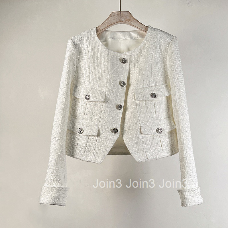 Fashionable and Elegant French Style Tweed Jacket for Women Spring and Autumn New Slim Fit Short Pocket Coat