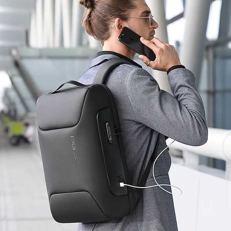BANGE New Backpack Aesthetic Design Business Backpack Men Anti-theft Waterproof School Laptop Backpacks USB Charging Travel Bag S250728