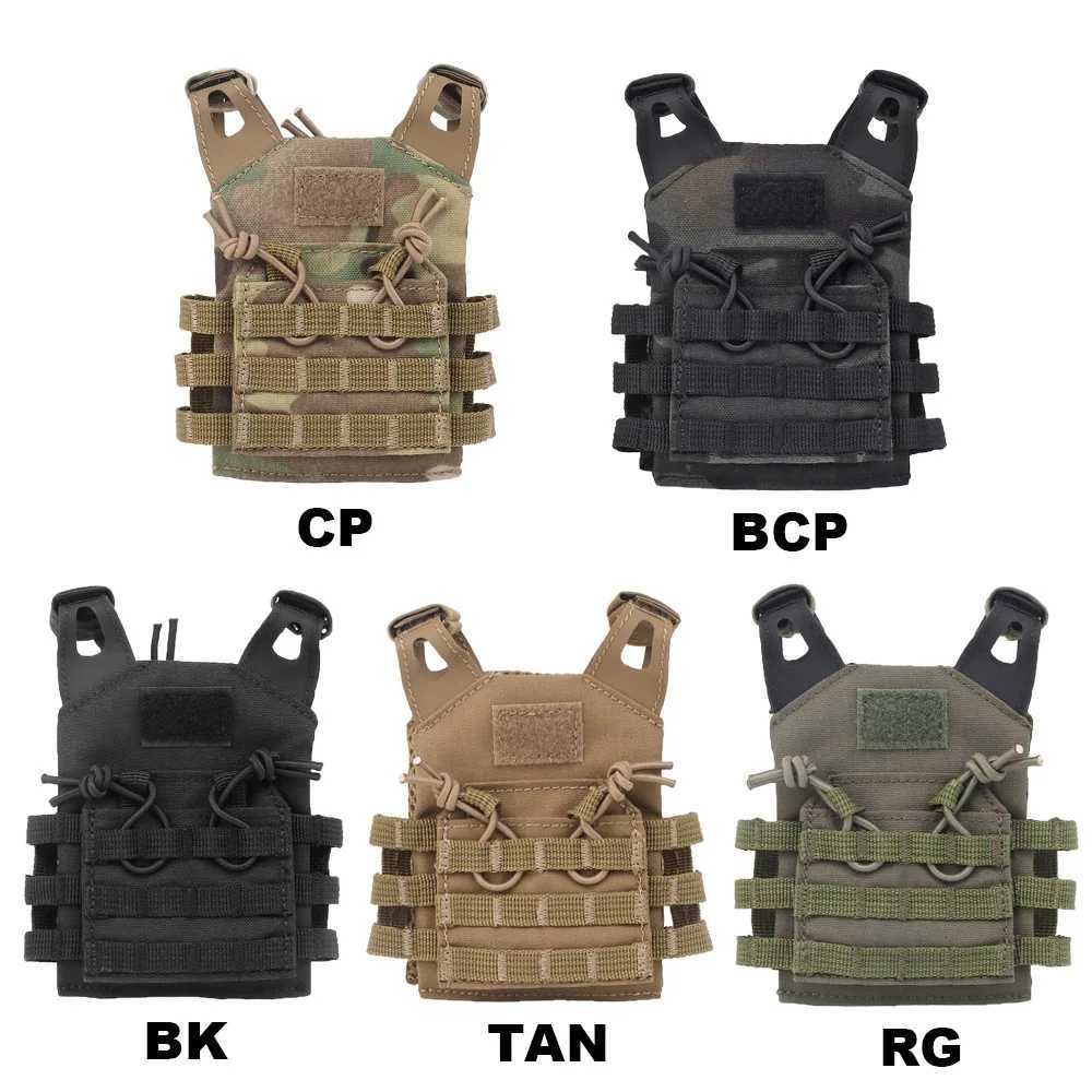 Tactical Beer Bottle Vest Mini JPC Molle Plate Carrier Vest Model Desktop Car Ornaments Pet Cat Vest Militar Fan Creative Gifts Z250728