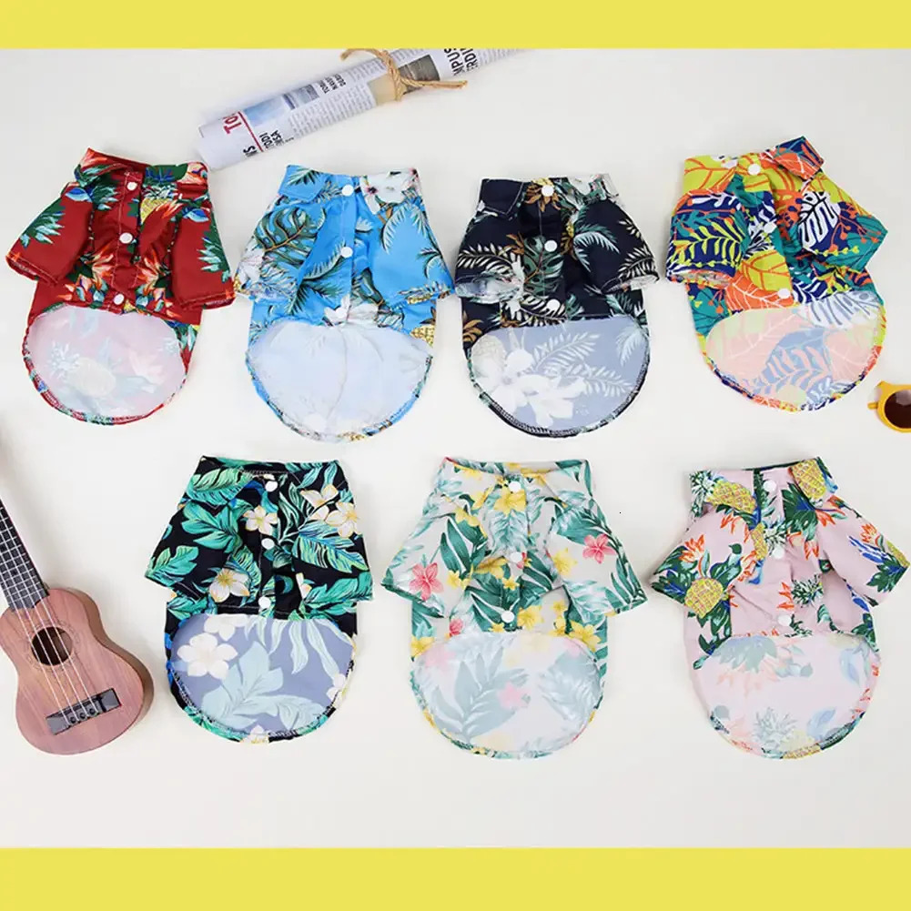 5XL5XL Hawaii Style Cute Summer Tshirts Comfortable Pet Shirt For Medium Large Dog Puppy Clothes Products 250729