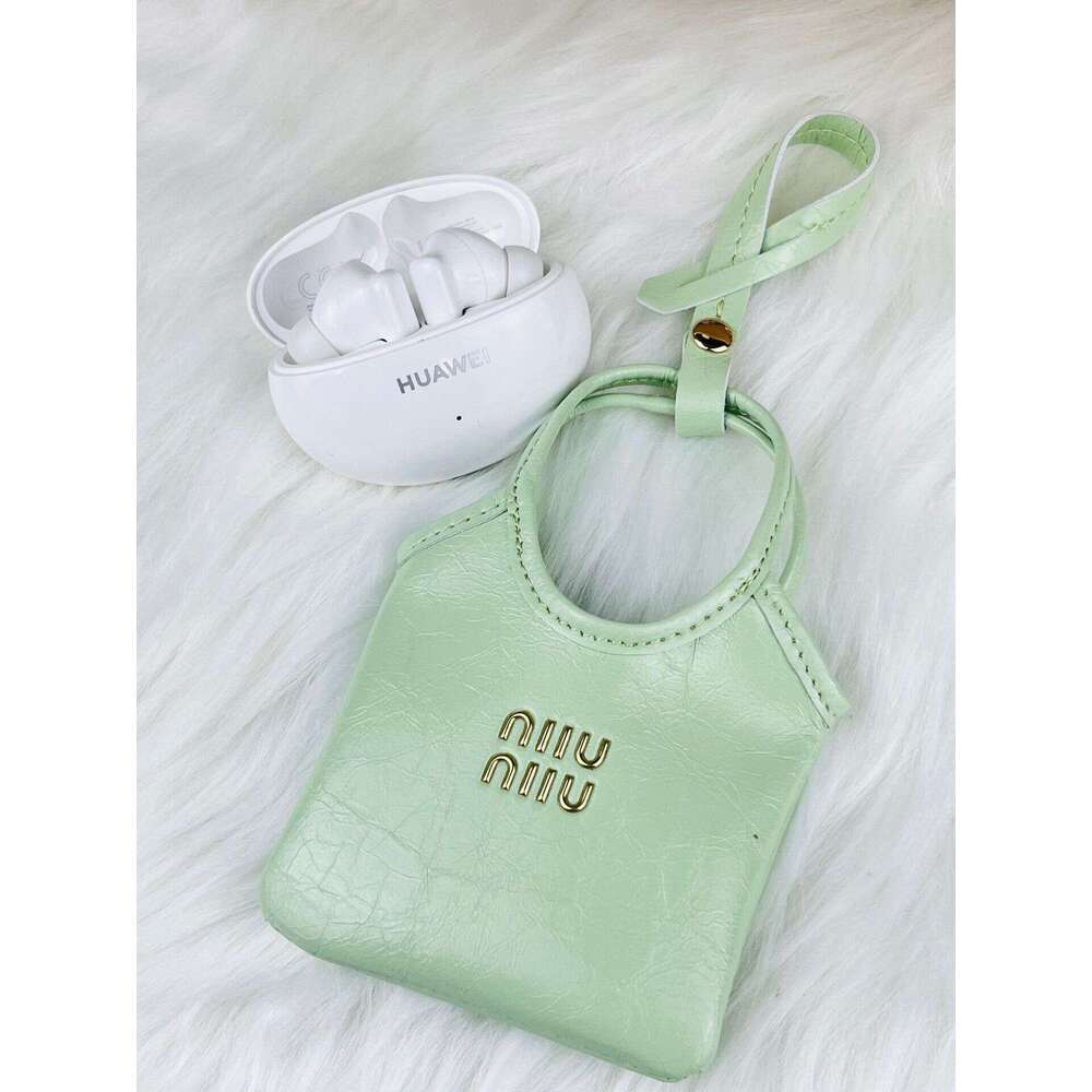Creative Niche Hanging Decoration Mini Bucket Bag Pendant Stone Pattern Miu Classic Japanese Korean Style