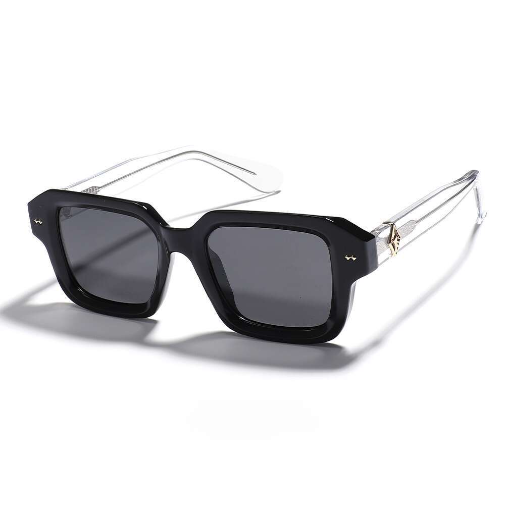 DHcollections Retro Square Polarized Sunglasses - UV400 Protection, TR+Metal Frame, Vintage Style for Men/Women (6 Color Options)