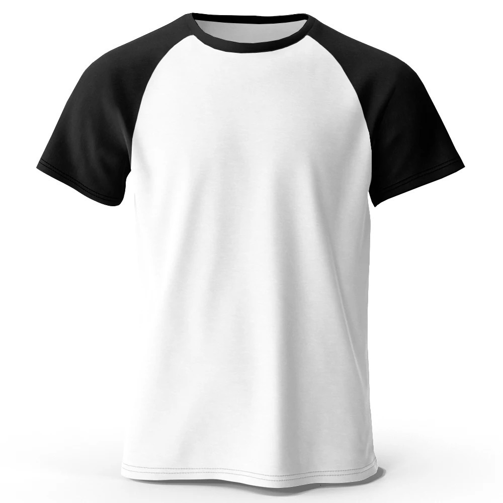 Mens Raglan Sleeve T-Shirt Classic 100% Cotton Oversized T-Shirt Vintage Old School Tees for Men Women Summer Tops 250723