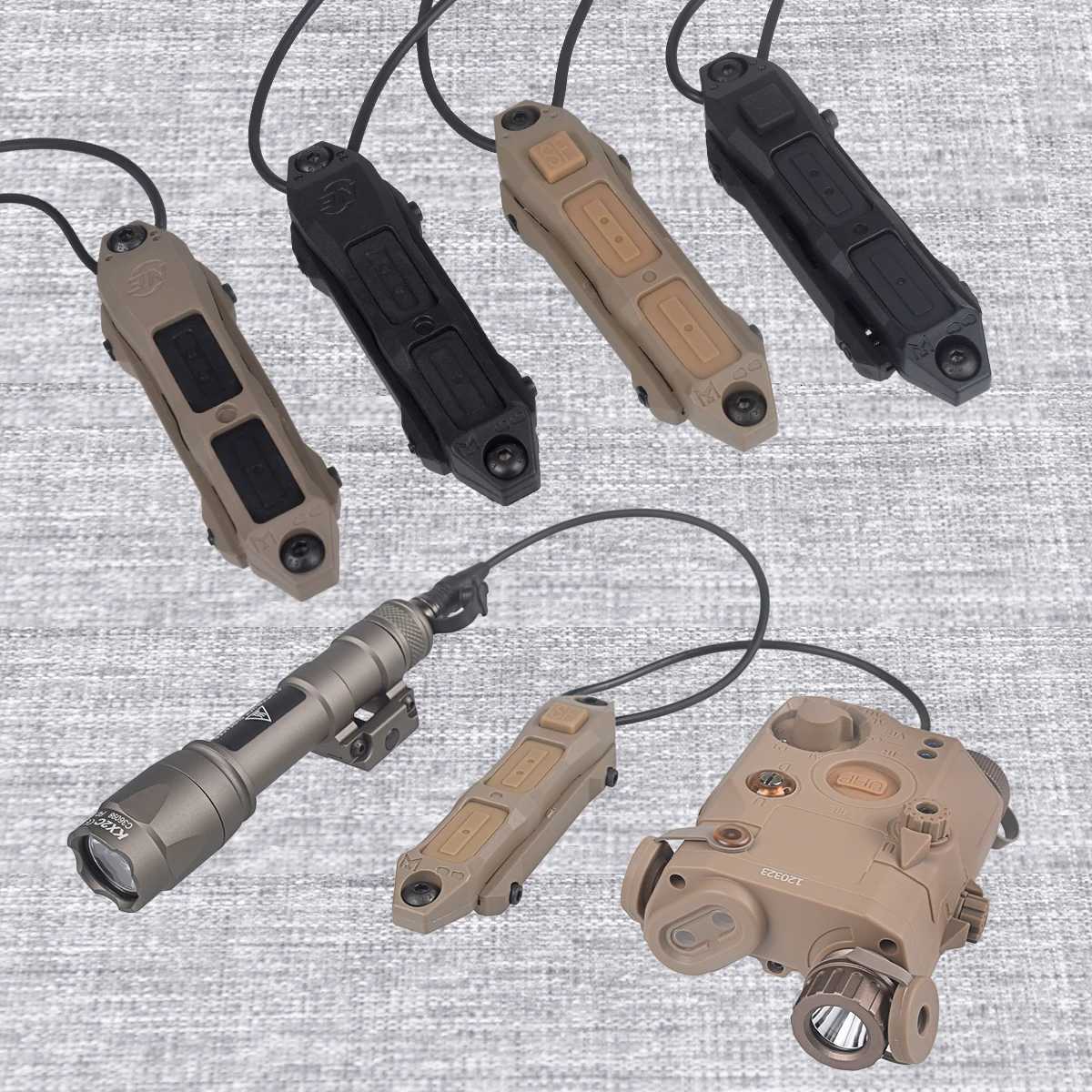 M300 M600 Augmented Pressure Remote Dual Function Switch for Mlok Keymod DBAL A2 PEQ 15 Flashlight Weapon Scout Light XJ250728