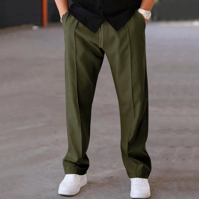2025 Thin Pants Mens SpringSummer Loose Straight Leg Sports Casual American Oversize Long 250717