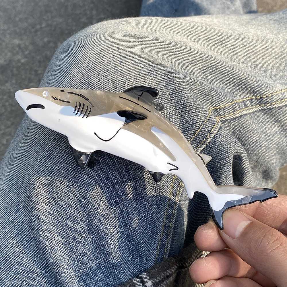 Creative Shark Shape Crab Acetate Hair Clip Claw For Women New Summer Marine Animal Beach Barrettes Hair Accessories Headwear Z250729