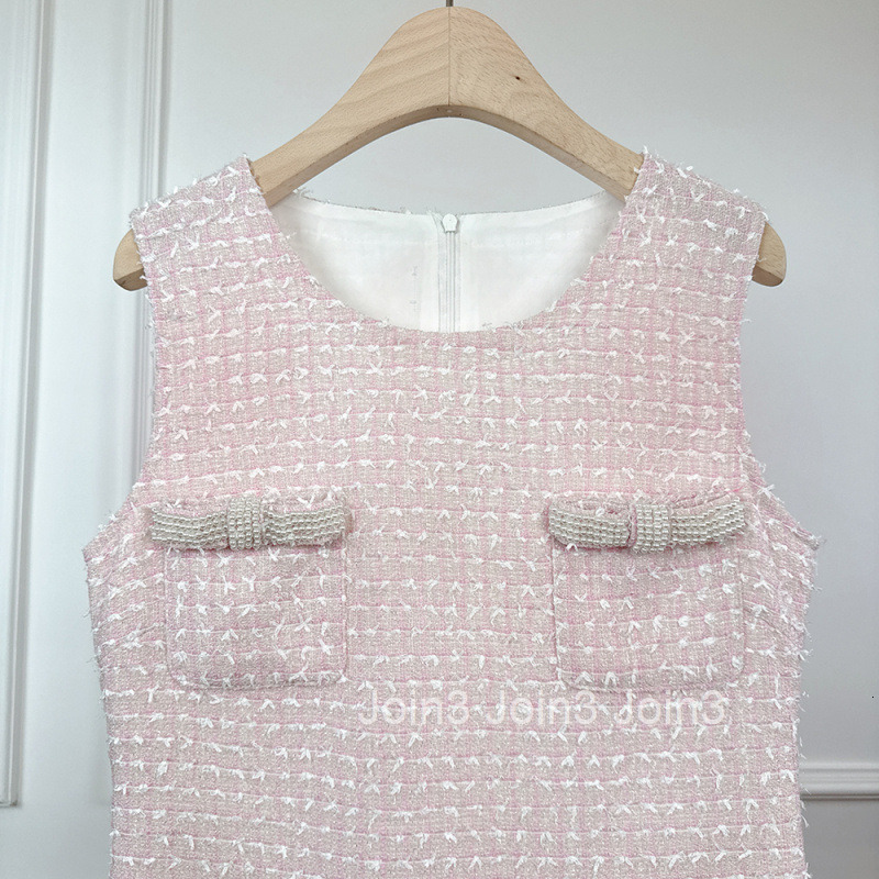 Spring Summer New Socialite Style Tassel Slim Fit Flattering High Waist Sleeveless Tank Dress Short Skirt for Women