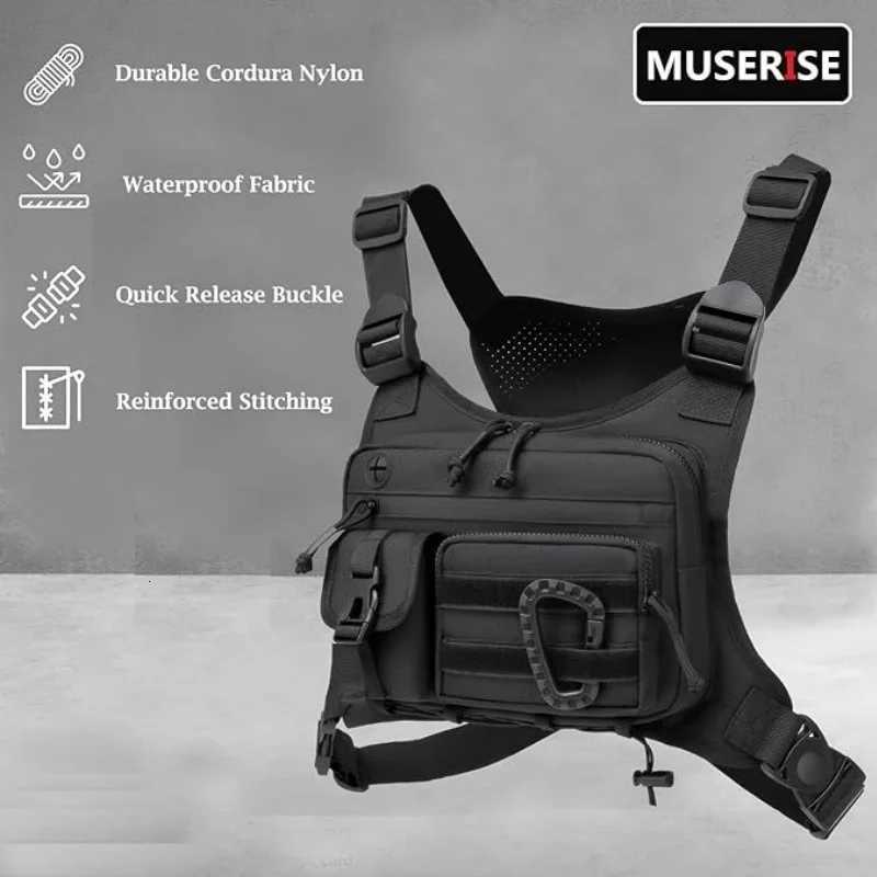 Tactical Chest Bag Mens Vest Edc Waterproof Anti-Theft Chest Pack Rig for Outdoor Cycling Bags Running Front Chest Pack Z250728