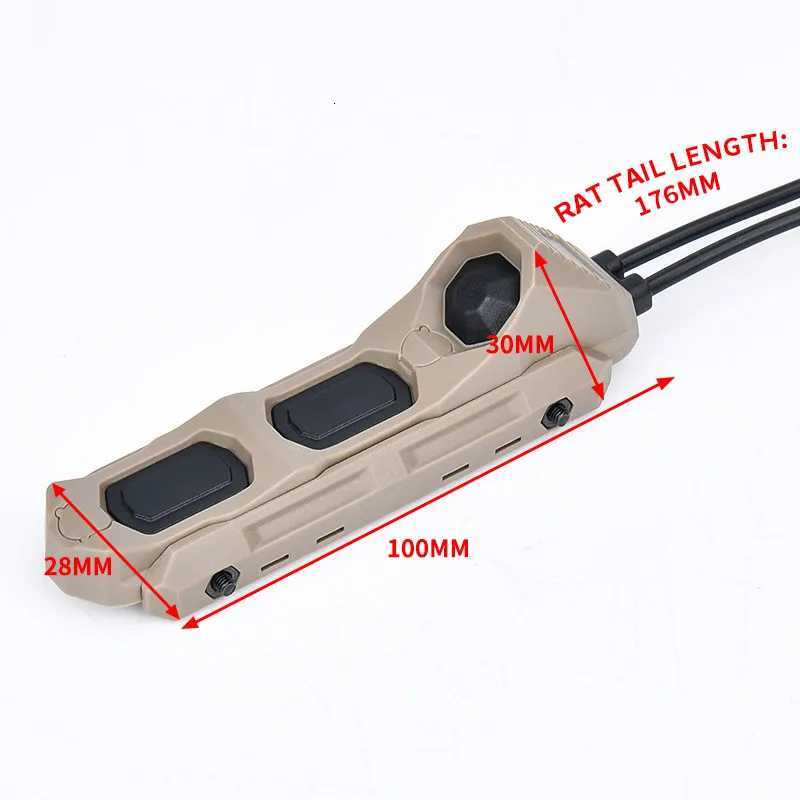 Airsoft Axon Pressure Switch Dual Function Button Remote Tail For PEQ-15 DBAL-A2 M300 M600 Flashlight Weapon Light Switch Mlok XJ250728