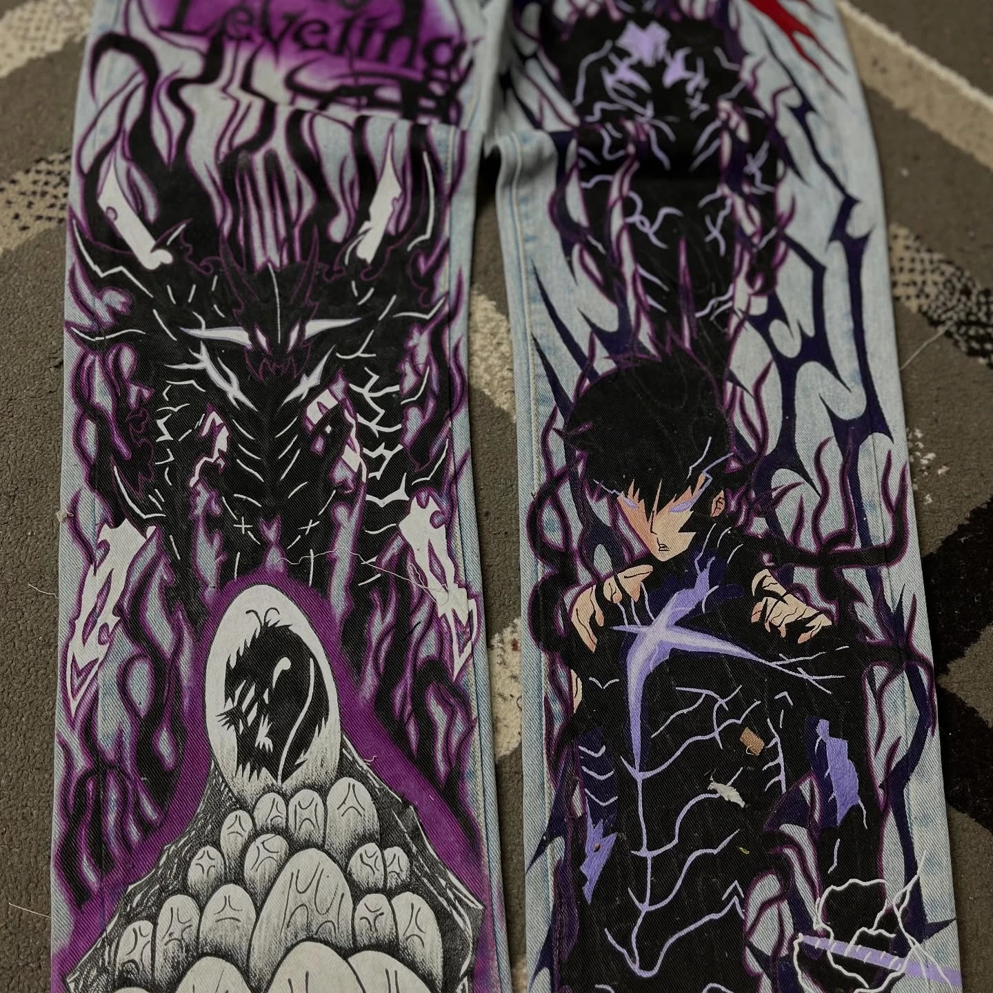 Harajuku Y2k Leveling Graphic Pants Baggy Jeans for Men Trouser Streetwear Wide Leg Women High Waist Pants Men Clothing 250728