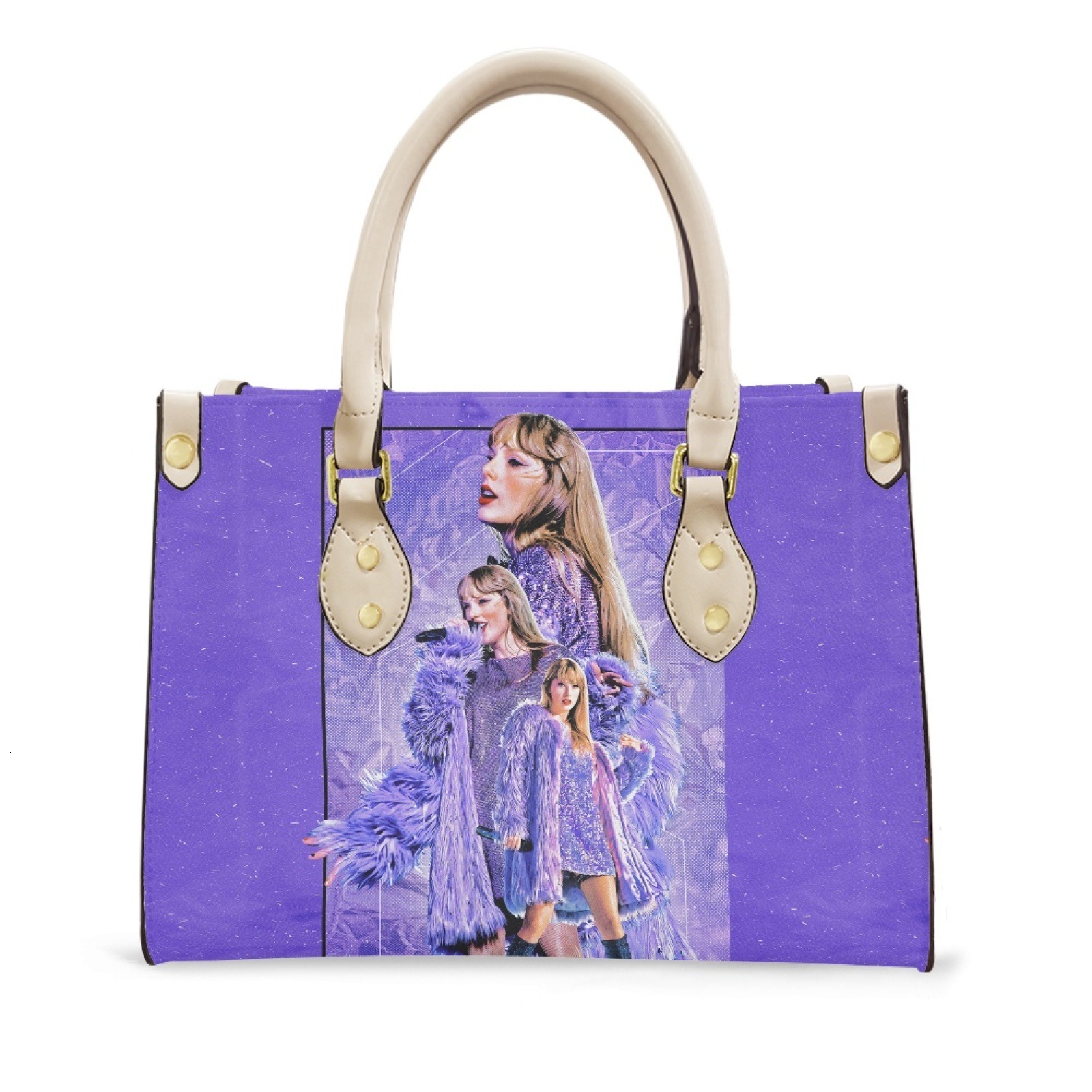 Designer bag handbag DIY Taylor Theme Printed Women's Handbag PU Shoulder Leather Storage Bag Available for Customization