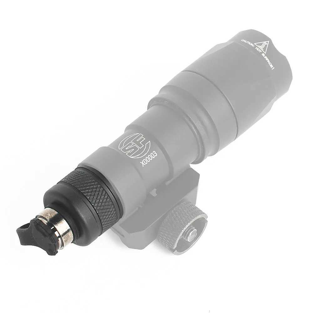 Tactical Airsoft Flashlight Metal Tail Cap Dual Function Pressure Switch Cover For M300 M600 Flashlight Hunting Light XJ250728