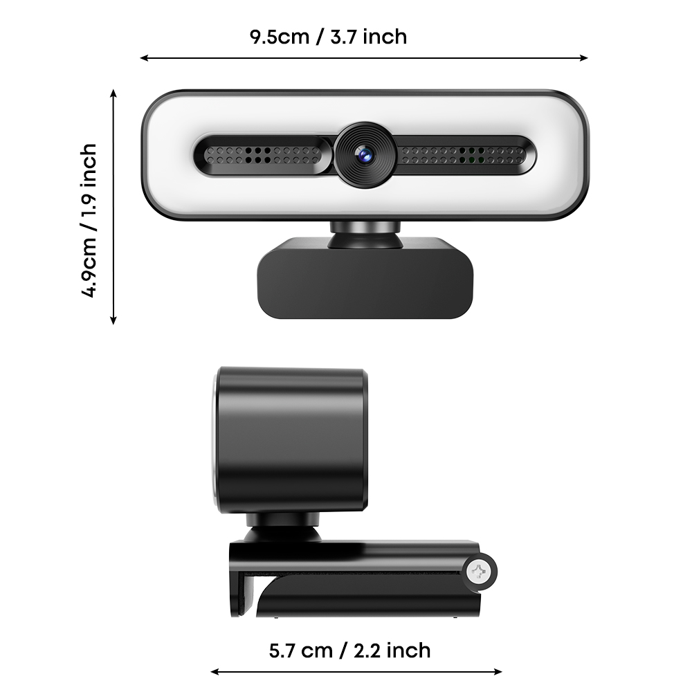 HD 1080P Webcam Mini PC Webcam with USB Plug Rotatable Camera for Laptop Live Video Conference Call Work