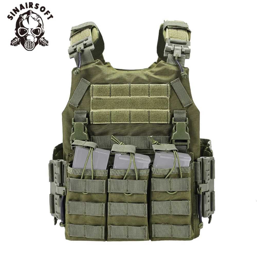 SINAIRSOFT Nylon Tactical Plate Carrier Vest Quick Release Lightweight MOLLE Hunting Airsoft Combat Vest Adjustable Utility Vest Z250728