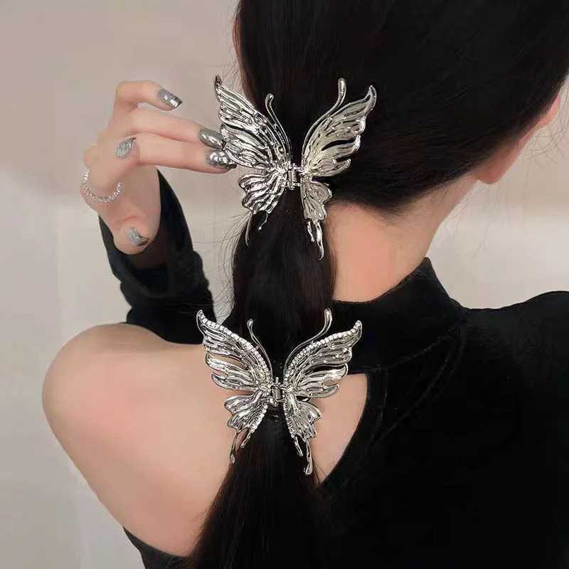 Butterfly Hair Claw Gothic Metal Hair Clip Lightning Irregular Claw Clip Crab Hairpin Barrettes for Women Headwear Accessories Z250729