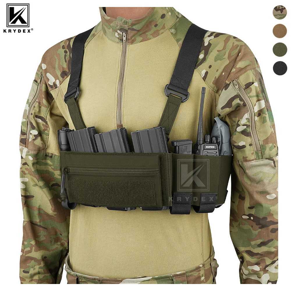 KRYDEX Tactical Ready Chest Rig Concealed Rig Vest Elastic Cummerbund 5.56 Magazine Radio Pouch X Harness Sticky GP Candy Pouch Z250728