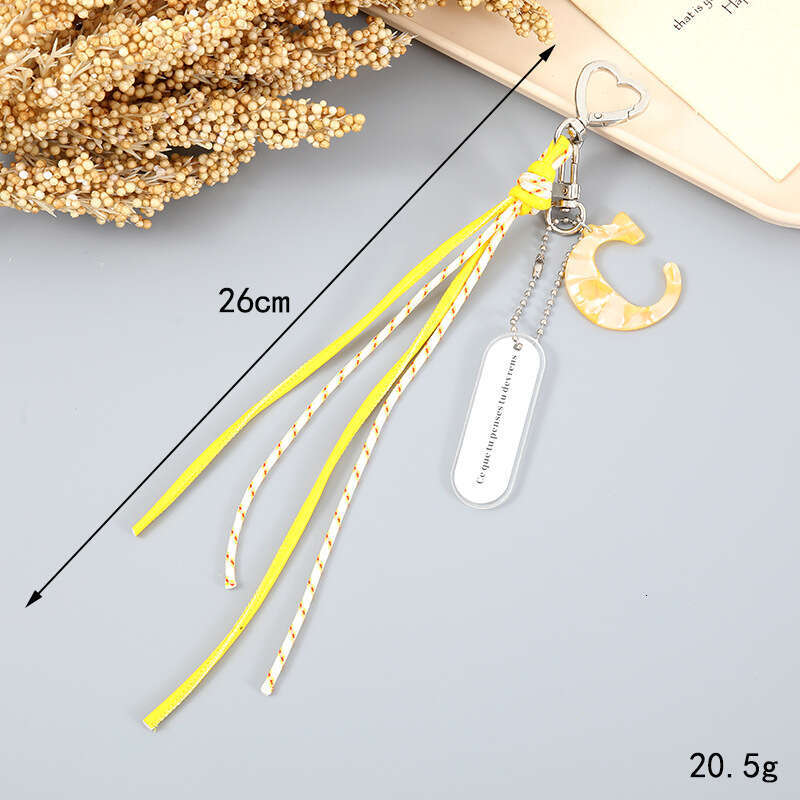 Fashion New 26 Letter Miu Style Woven Rope Pendant Personality Versatile Bag Keychain Hanging Accessories