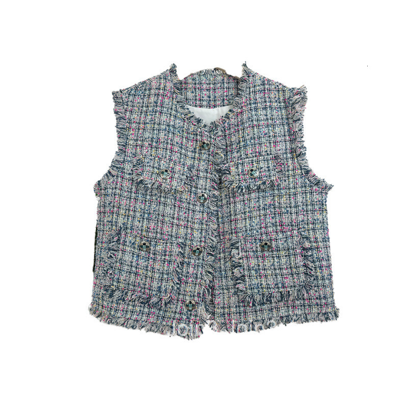 2025 Spring Summer Autumn Womens Fashion New Style Elegant Small Fragrance Style Vest Slimming Short Vest Top