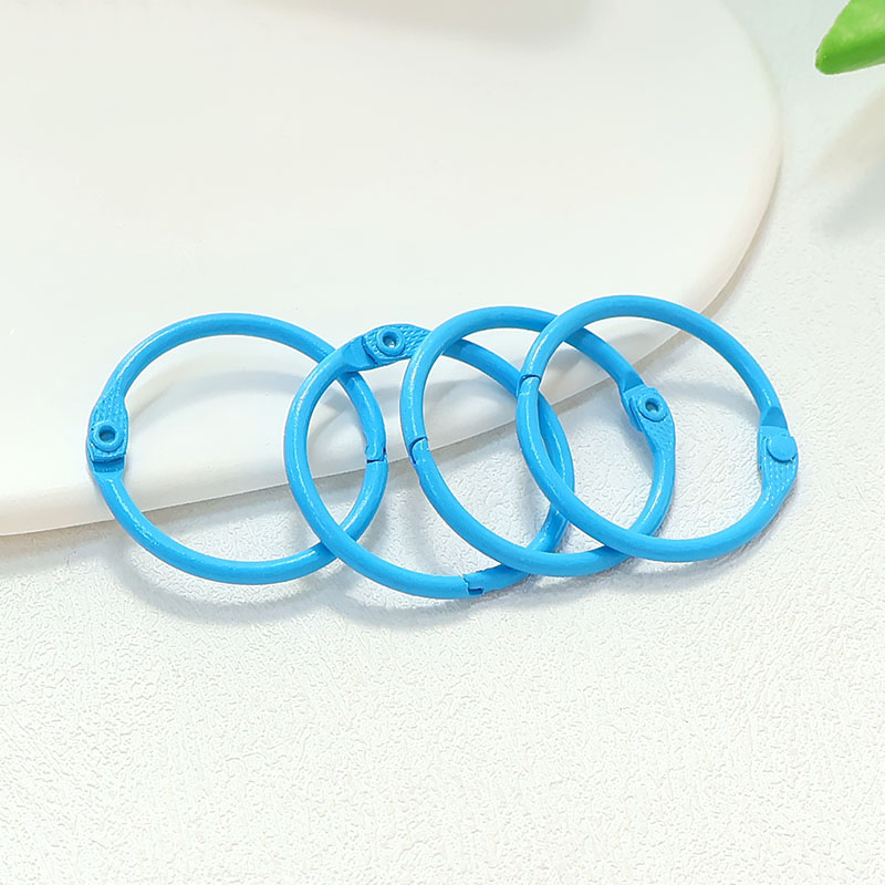 30MM color baking varnish spring ring keychain cell phone chain jewelry accessories open spring buckle book ring connection card ring