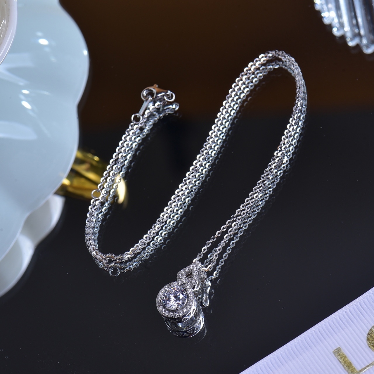 Moissanite Gourd Pendant - 925 Sterling Silver, 1ct Sparkling Cut, Lucky Charm for Graduation & Self-Treat