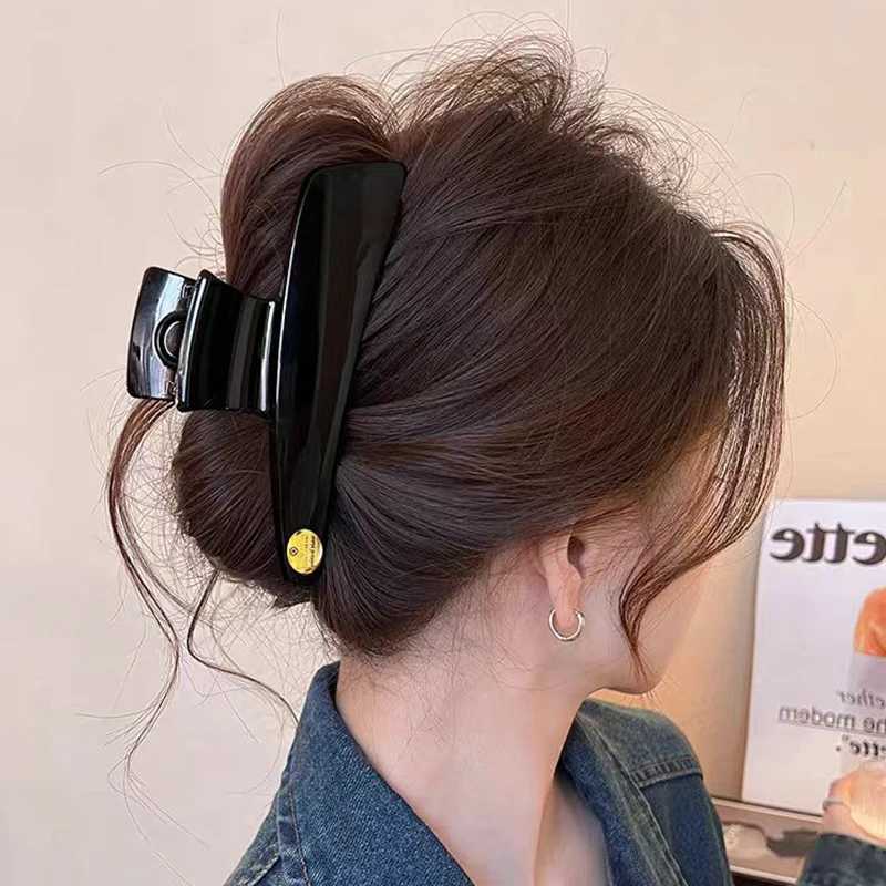 Elegant Solid Geometric Hair Claw for Women Girls Long Thick Hair Holder Claw Clip Hair Clip Hairpin Fashion Hair Accessories Z250729