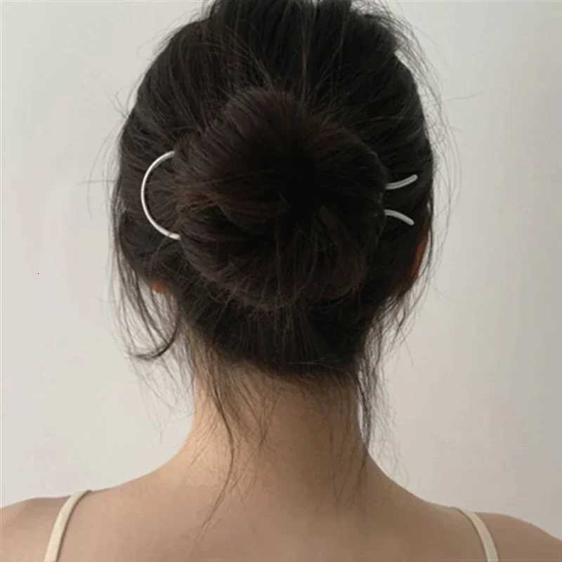 New Trendy Simple Metal Hair Stick Geometric U Shape Hair Forks Hair Accessories for Women Daily Wear Z250729