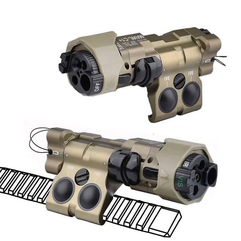 Tactical MAWL All Metal MAWL-C1 IR Aiming Red Dot Green Blue Adjustable Right and Left Switch Weapon Hunting Scout Light XJ250728