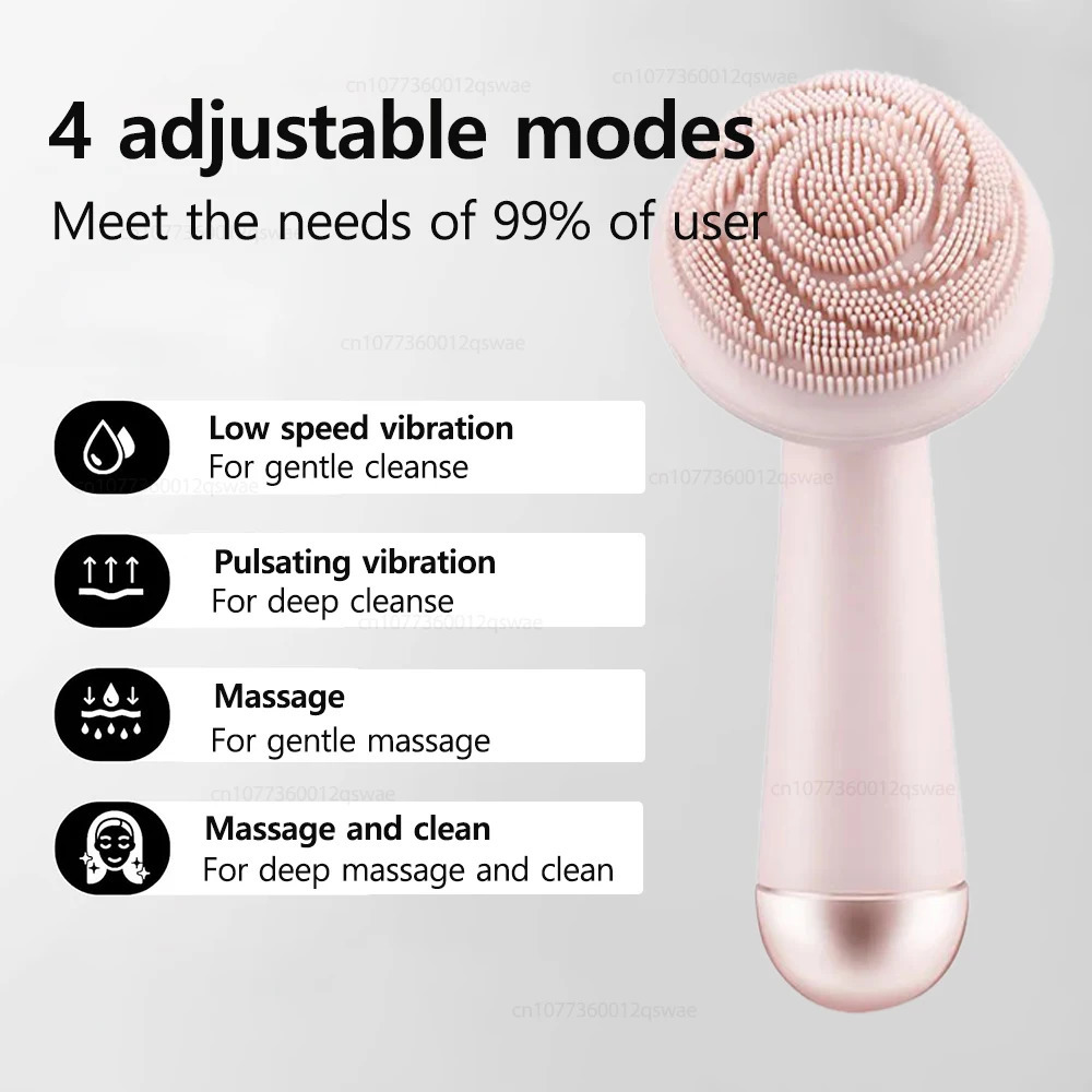 Electric SiliconeFace Cleansing Brush Facial Cleanser Vibration Roller Massage Deep Clean Brush Pore Exfoliating Cleanser 250726