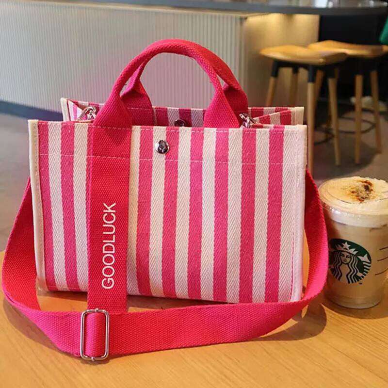 Female Large Capacity Handbag With Waterproof Coating Crossbody Shoulder Fashionable Canvas Bag