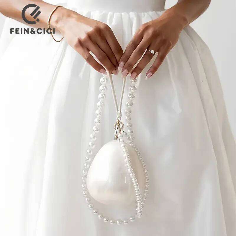 Women's Bags Designer Women's Bags Designer Women Mini Acrylic Egg Bag Cute Pearl Evening Clutch Bag With Beaded Strap For Wedding Party Pur