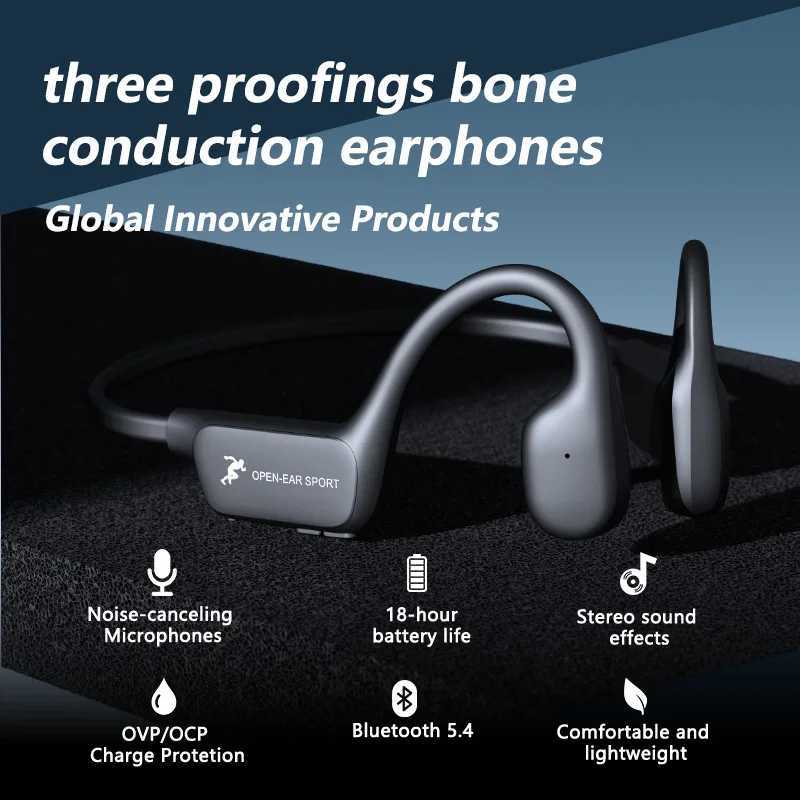 New Wireless Earphone A28 Bone Conduction Headset TWS Sport Running Waterproof Open Ear Neckband Headphones With Mic R250728